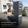 Metzler paketová schránka s poštovní schránkou | vyjímání zezadu | personalizováno gravírováním | Zivo 2