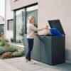 Metzler box na odpadkové koše | 3-dielna | 240 l | z ocele | bez hrdze & masívna | RAL 7016 antracitová