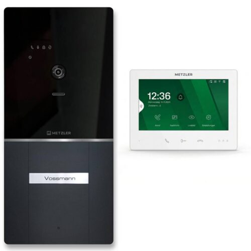 Metzler XDM10 video vrátnik s vymeniteľným menom | Kompletná sada | 2-drôtová zbernica | 1 zvončekové tlačidlo | Maxior