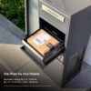 Paketový box Metzler s poštovní schránkou | s LED | boční průhledová okénka | personalizovaný gravírováním | Bispo 2