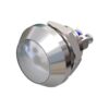 Metzler - tlačítko 12 mm - IP67 IK10 - nerezová ocel - vypouklé - šroubové kontakty