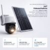 HiLook by HIKVISION solární sledovací kamera | 4 MP | otočná | 4G-SIM | aplikace pro smartphone | IPC-CFSP4/4G-SIM