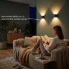 Metzler LED nástěnné svítidlo Up-Down | IP65 | nastavitelný kužel světla | 9W | teplá bílá 3000K | vyměnitelný světelný zdroj G9 | Cube