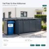 Metzler box na odpadkové koše s paketovou schránkou | sada | 4dílná pro 240 l | Paketbox XL s poštovní schránkou | ocel | antracit RAL 7016