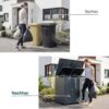 Metzler box na odpadkové nádoby | Bezdotykové ovládání pomocí nožního pedálu | 2x | 240l | Ocel s práškovým lakováním | RAL 7016 antracitová