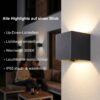 Metzler LED nástěnné svítidlo Up-Down | IP65 | nastavitelný kužel světla | 9W | teplá bílá 3000K | vyměnitelný světelný zdroj G9 | Cube