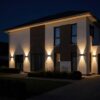 Metzler LED nástěnné svítidlo Up-Down | IP65 | nastavitelný kužel světla | 9W | teplá bílá 3000K | vyměnitelný světelný zdroj G9 | Cube