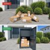 Metzler balíkbox XL | S poštovou schránkou | Mimoriadne veľký objem | Voliteľné označenie | Antracit RAL 7016 | Alma