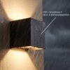 Metzler LED nástěnné svítidlo Up-Down | IP65 | nastavitelný kužel světla | 9W | teplá bílá 3000K | vyměnitelný světelný zdroj G9 | Cube