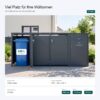 Metzler box na popelnice s paketovou schránkou | sada | pro 3 kusy po 240 l | paketová schránka XL s poštovní schránkou | ocel | antracit RAL 7016