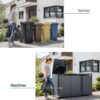 Metzler box na smetné nádoby | Bezdotykové ovládanie pomocou pedála | 3er | 240l | Oceľ s práškovým nástrekom | RAL 7016 antracitová
