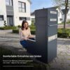 Metzler paketová schránka s poštovní schránkou | vyjímání zezadu | personalizováno gravírováním | Zivo 2