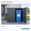 Metzler box na popelnice | pro 2 | 240l | z oceli | nerezová a masivní | RAL 7016 antracit